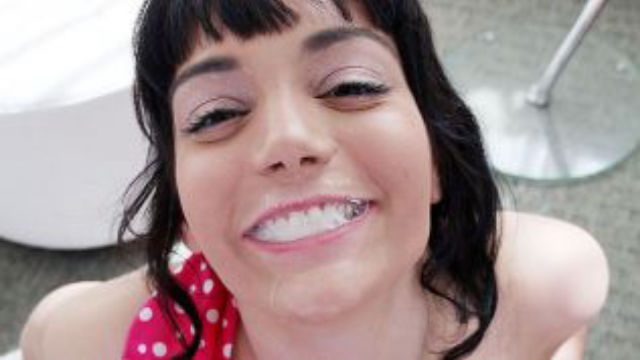 Enthusiastic Teen Swallows Huge Load